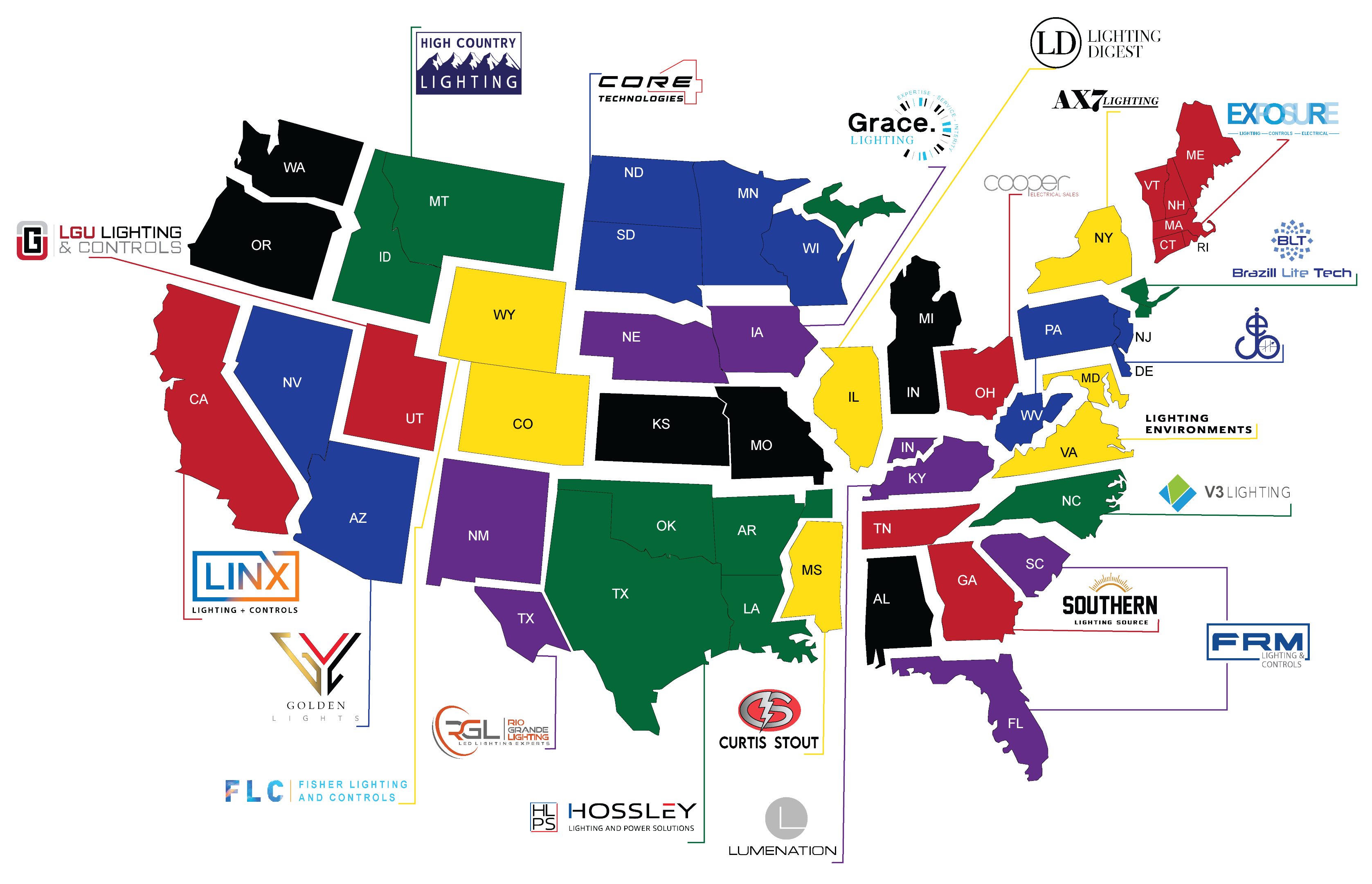 Agent map USA